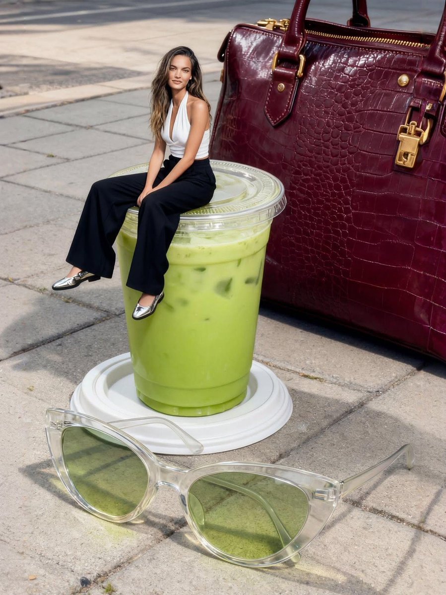 AI Prompt for Photorealistic Miniature Woman Images with Whimsical Props