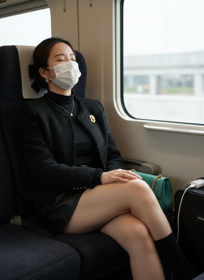 AI Prompt for Photorealistic Train Station Selfie