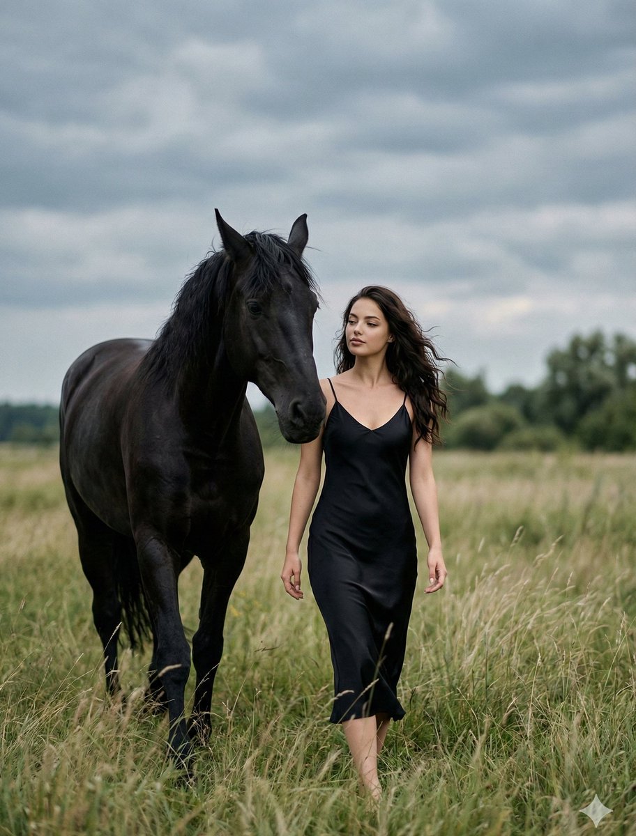 AI Prompt for Photorealistic Woman and Horse Image Generation