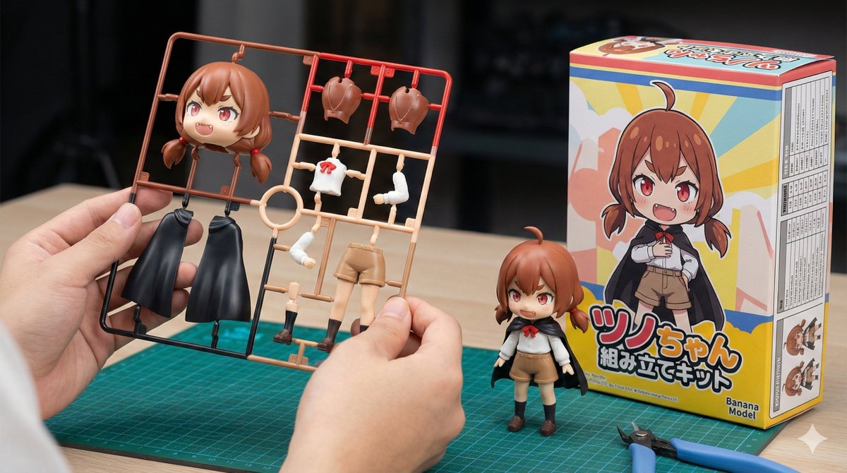 AI Prompt for Plastic Model Kit Photography with Branding