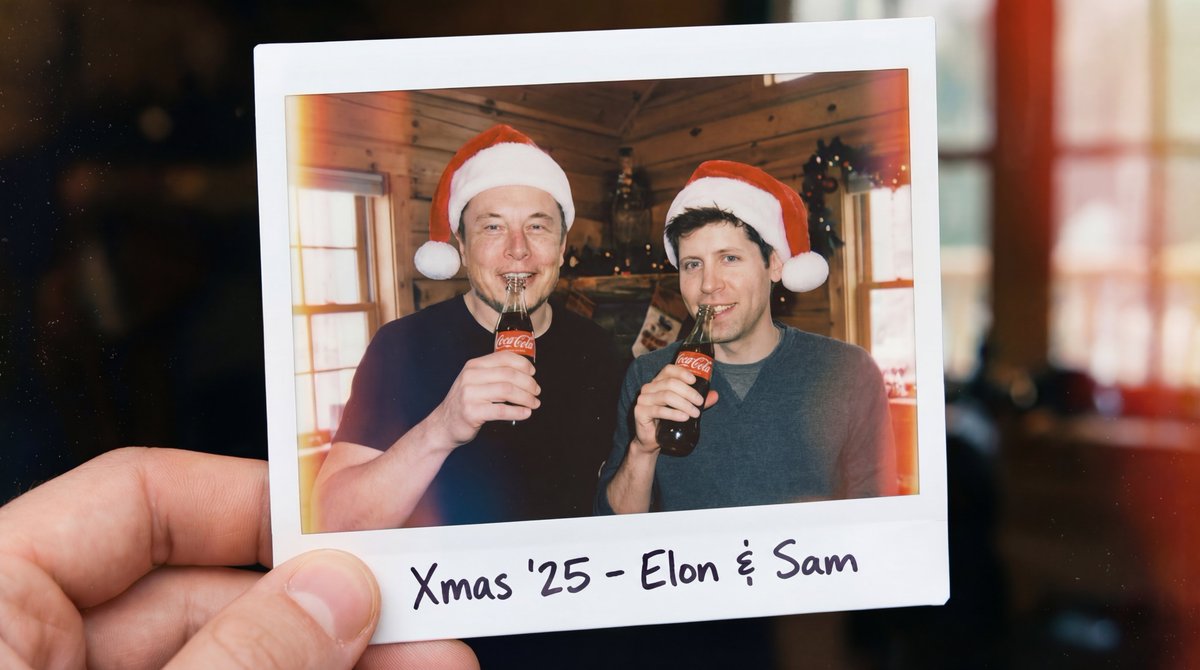 AI Prompt for Polarized Portrait of Celebrity Duo with Holiday Vibes