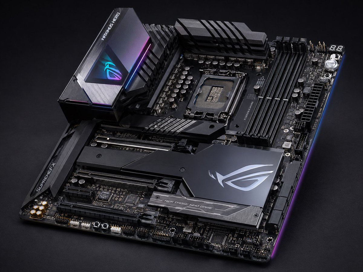 AI Prompt for Premium Gaming Motherboard Studio Shot