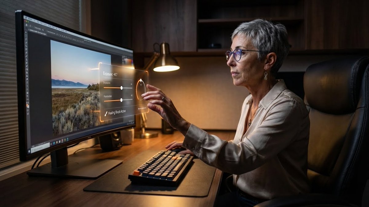 AI Prompt for Professional Photo Editor with Floating HUD