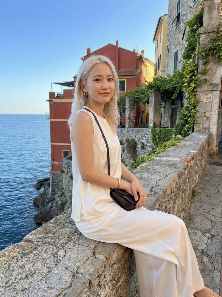 AI Prompt for Quiet Luxury Mediterranean Portrait - AI Image Generation