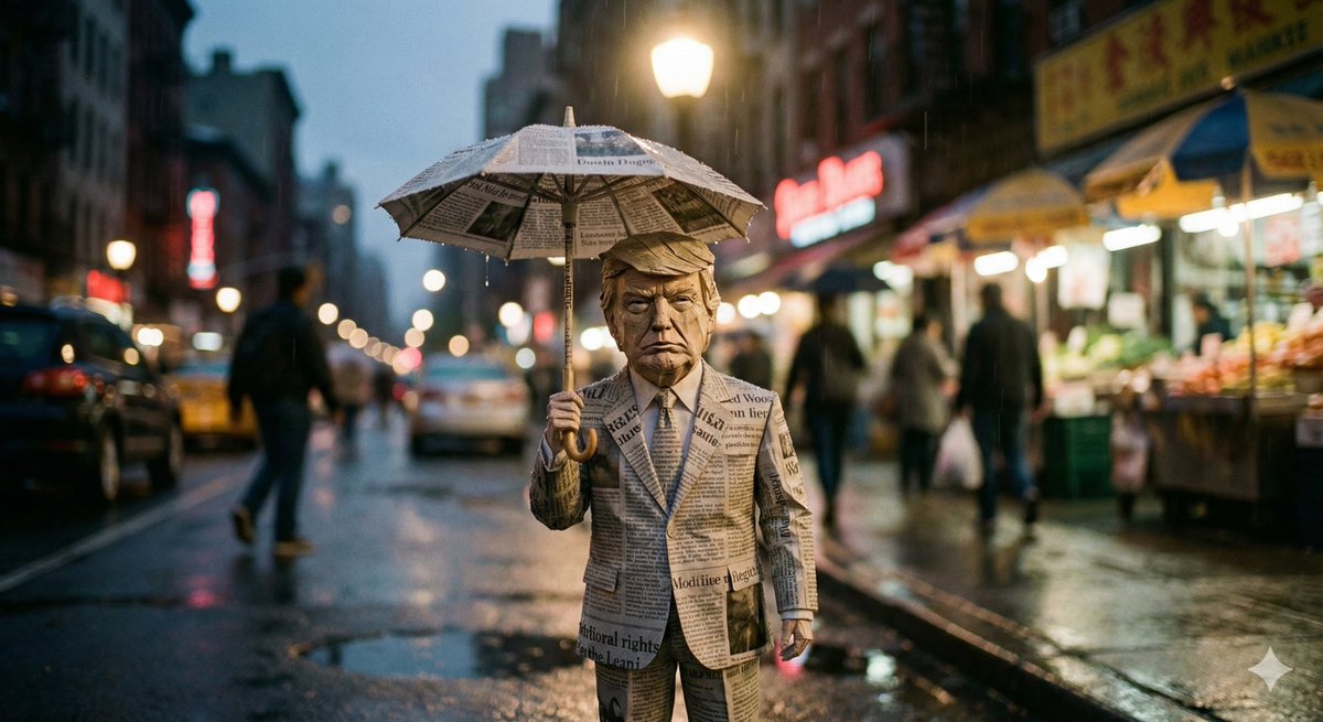 AI Prompt for Rainy City Origami Celebrity Photography