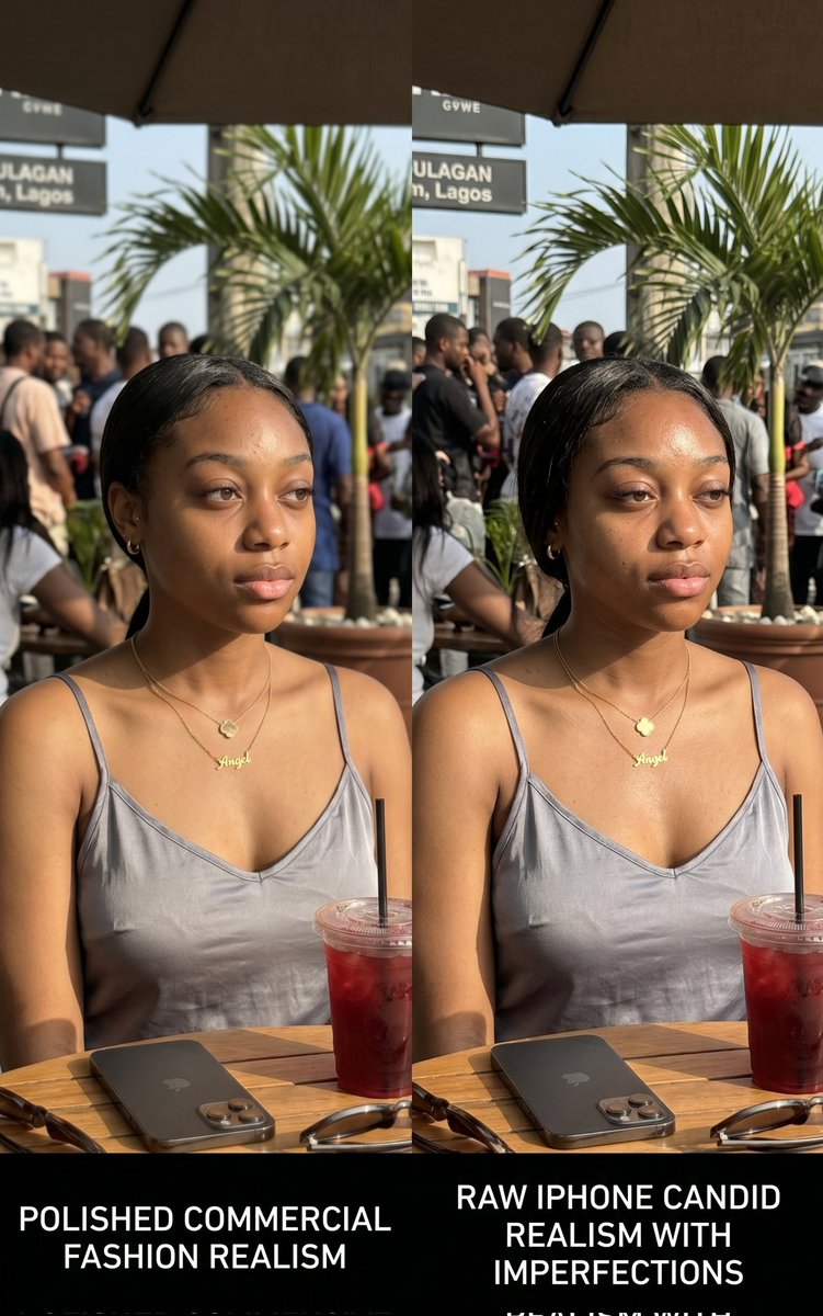 AI Prompt for Realism Study: Commercial vs. Candid iPhone Photography