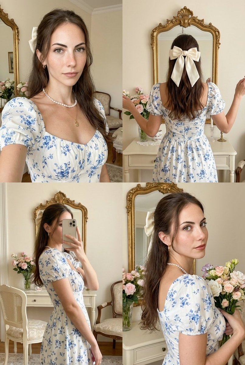 AI Prompt for Realistic 2x2 Collage with Matched Identity and Pose