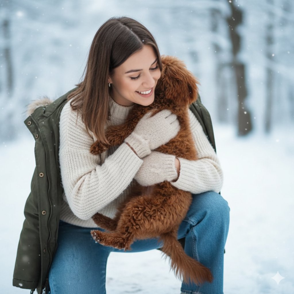 AI Prompt for Realistic 8K Portrait Photos of Women with Pets