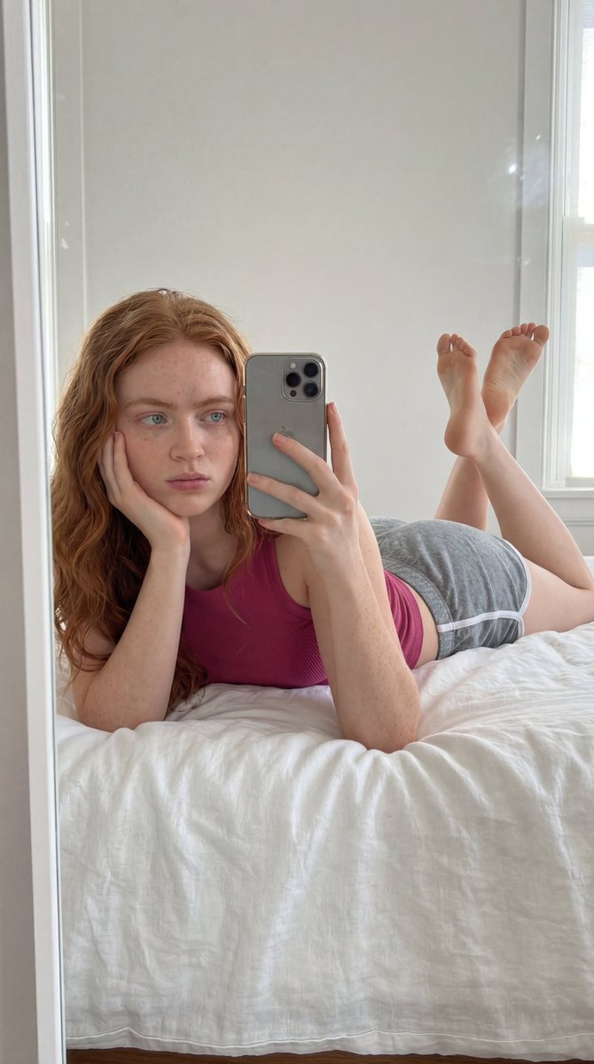 AI Prompt for Realistic Ana de Armas Mirror Selfie in Athletic Wear