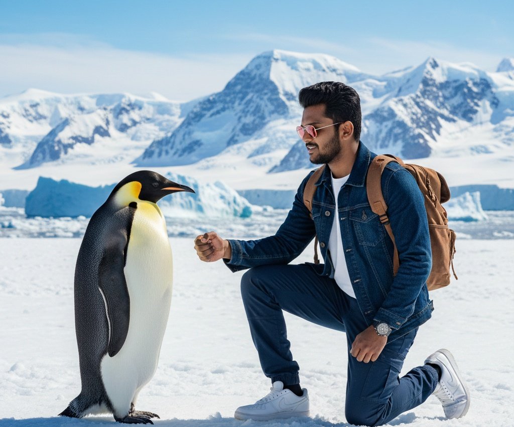 AI Prompt for Realistic Antarctic Landscape & Animal Images