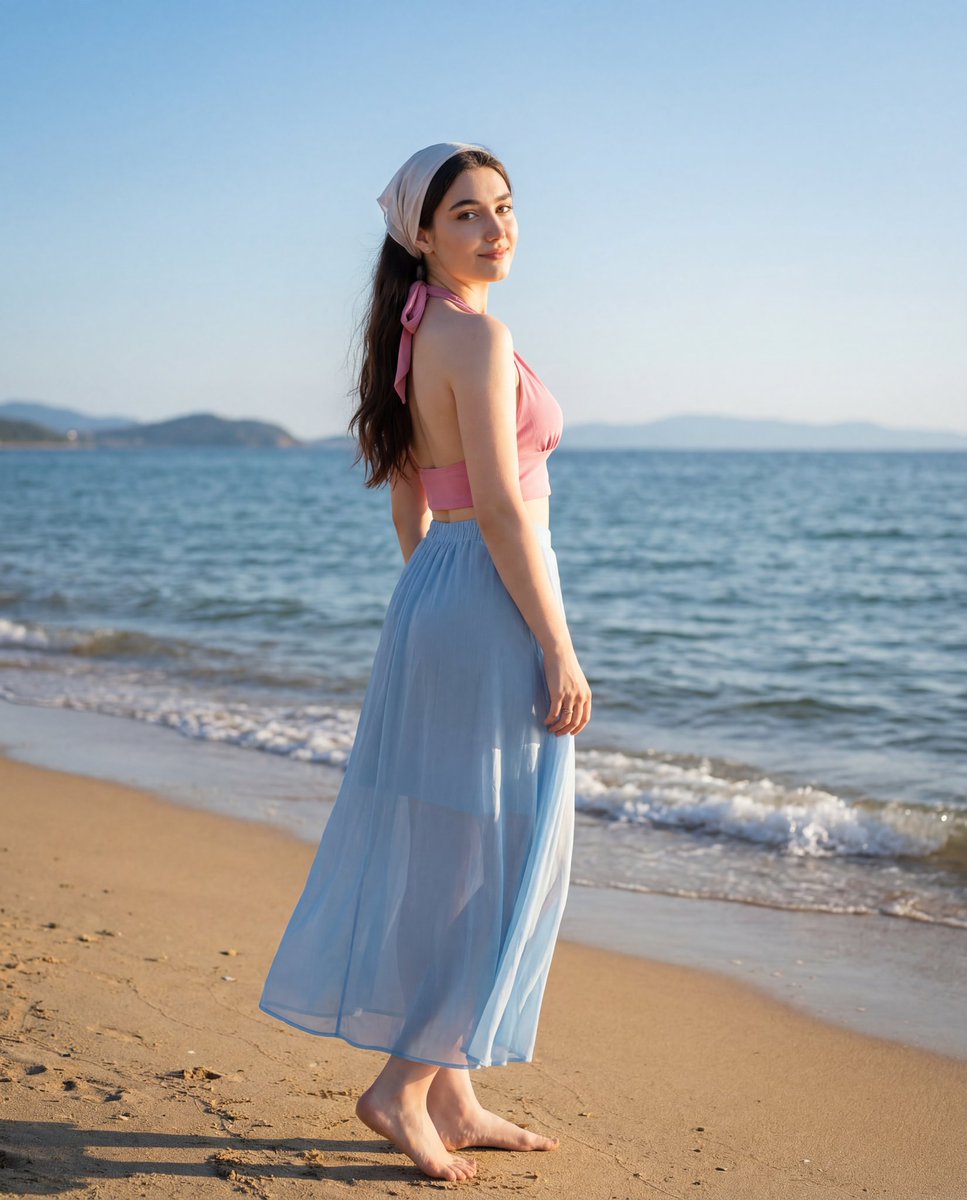 AI Prompt for Realistic Beach Portrait with Identity Lock