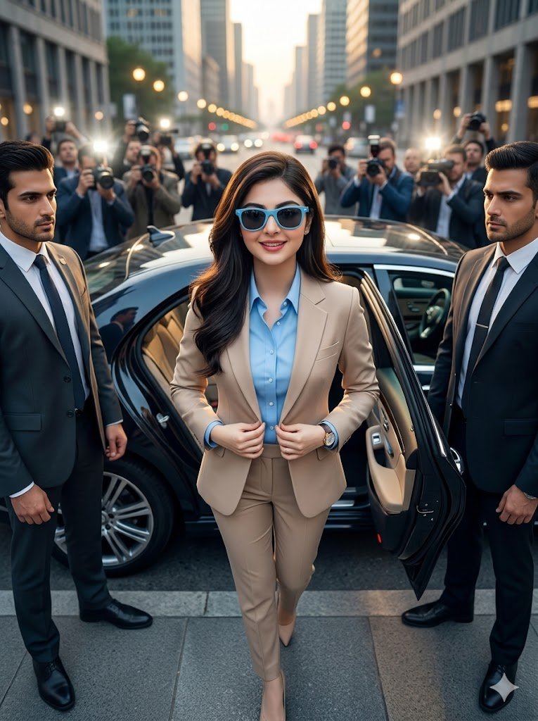 AI Prompt for Realistic Billionaire Portrait with Luxury Vehicle and City Bokeh