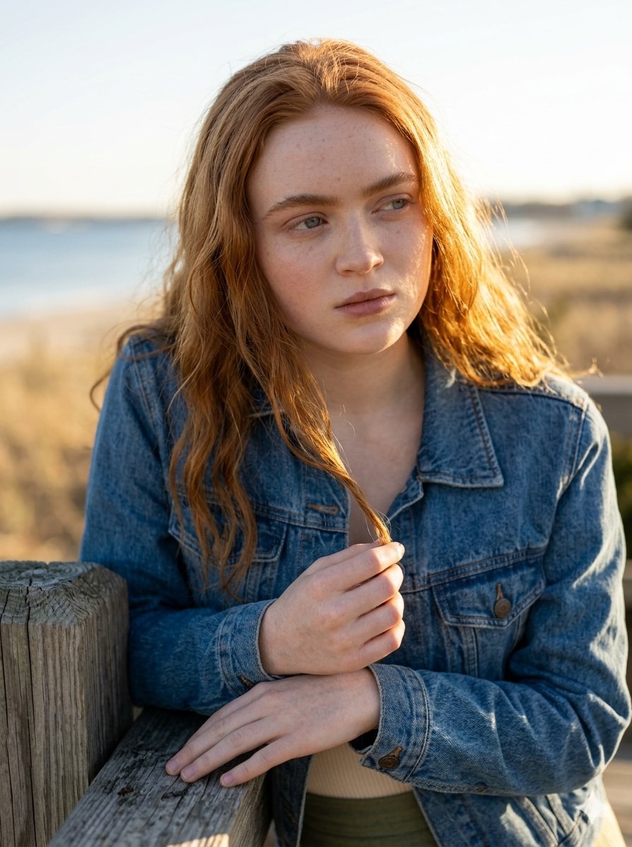 AI Prompt for Realistic Boardwalk Portrait with Golden Hour Lighting