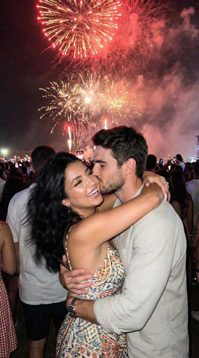 AI Prompt for Realistic, Candid Festival Kiss Moment with Fireworks