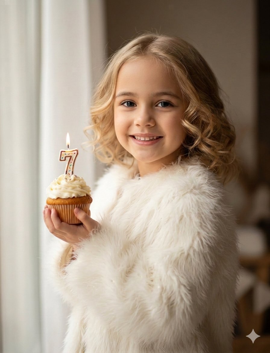AI Prompt for Realistic Children's Birthday Portrait with Customizable Options