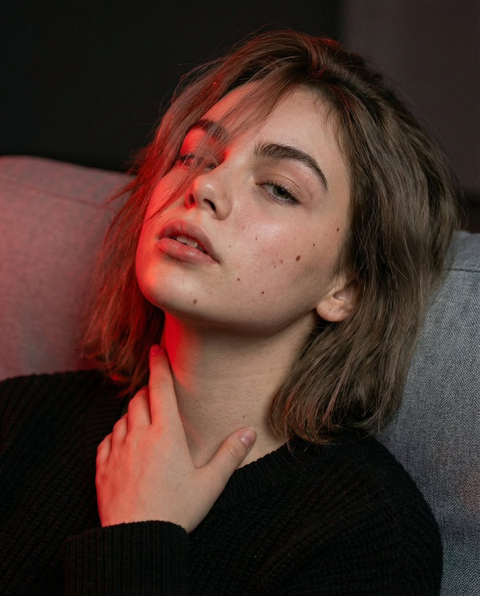 AI Prompt for Realistic Cinematic Portraits with Identity Lock and Red Lighting