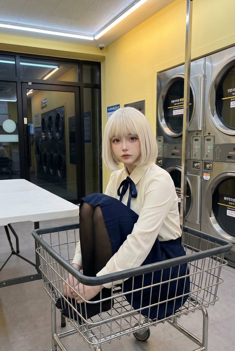 AI Prompt for Realistic Cosplay Model Portrait in Unconventional Setting