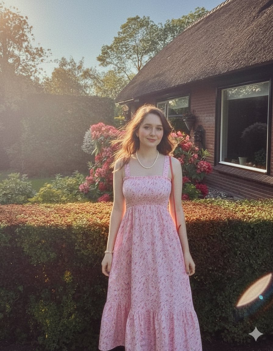 AI Prompt for Realistic English Country Garden Portrait