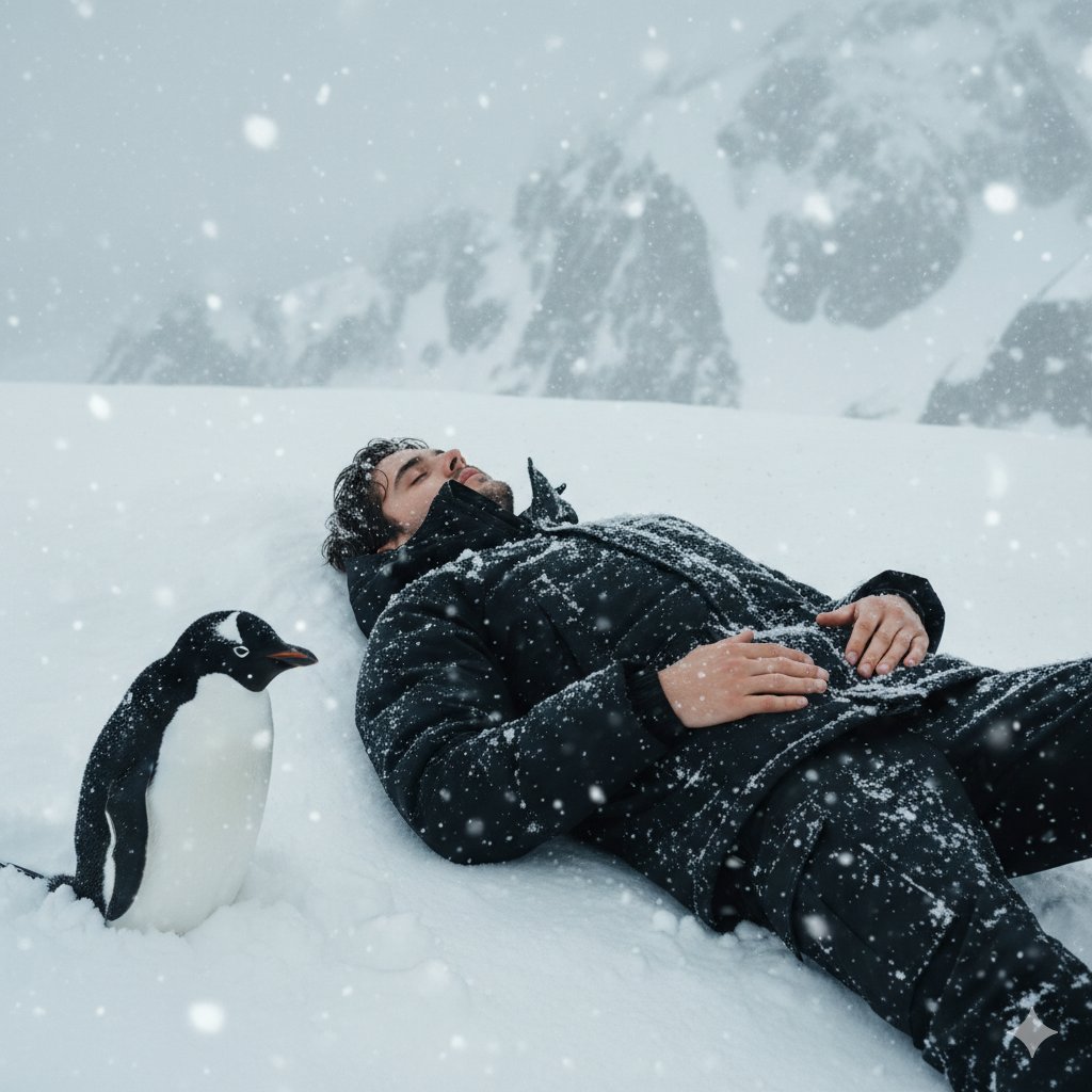 AI Prompt for Realistic Exhausted Penguin Image