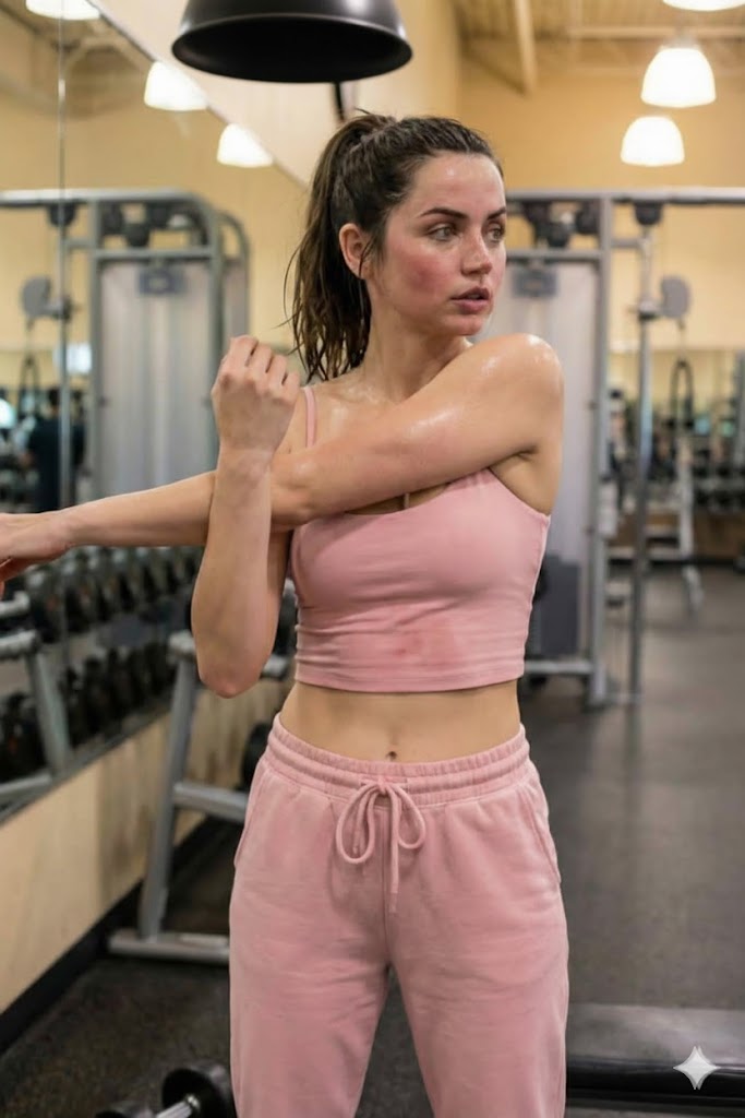 AI Prompt for Realistic Fitness Photography: Female Gym-goer Post-Workout