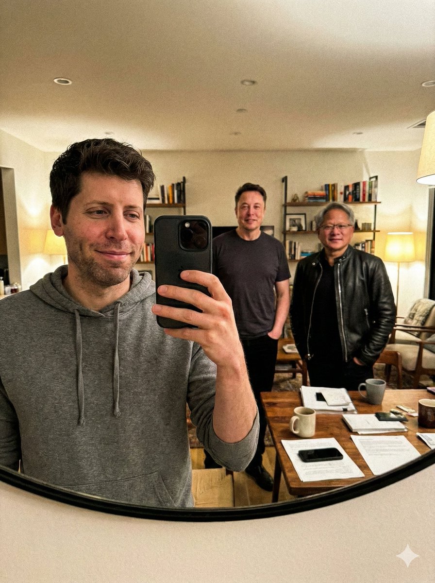AI Prompt for Realistic iPhone Selfie with Tech Leaders
