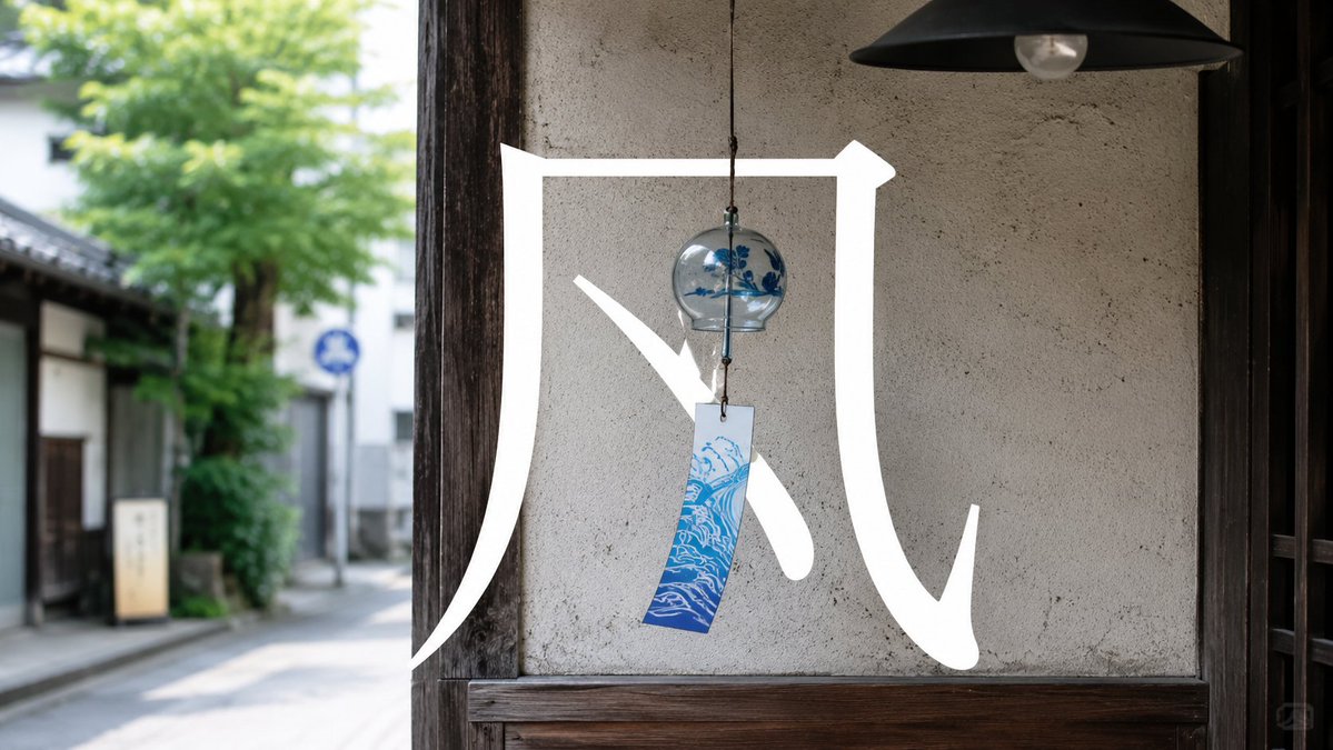 AI Prompt for Realistic Japanese Wind Chime Calligraphy Image