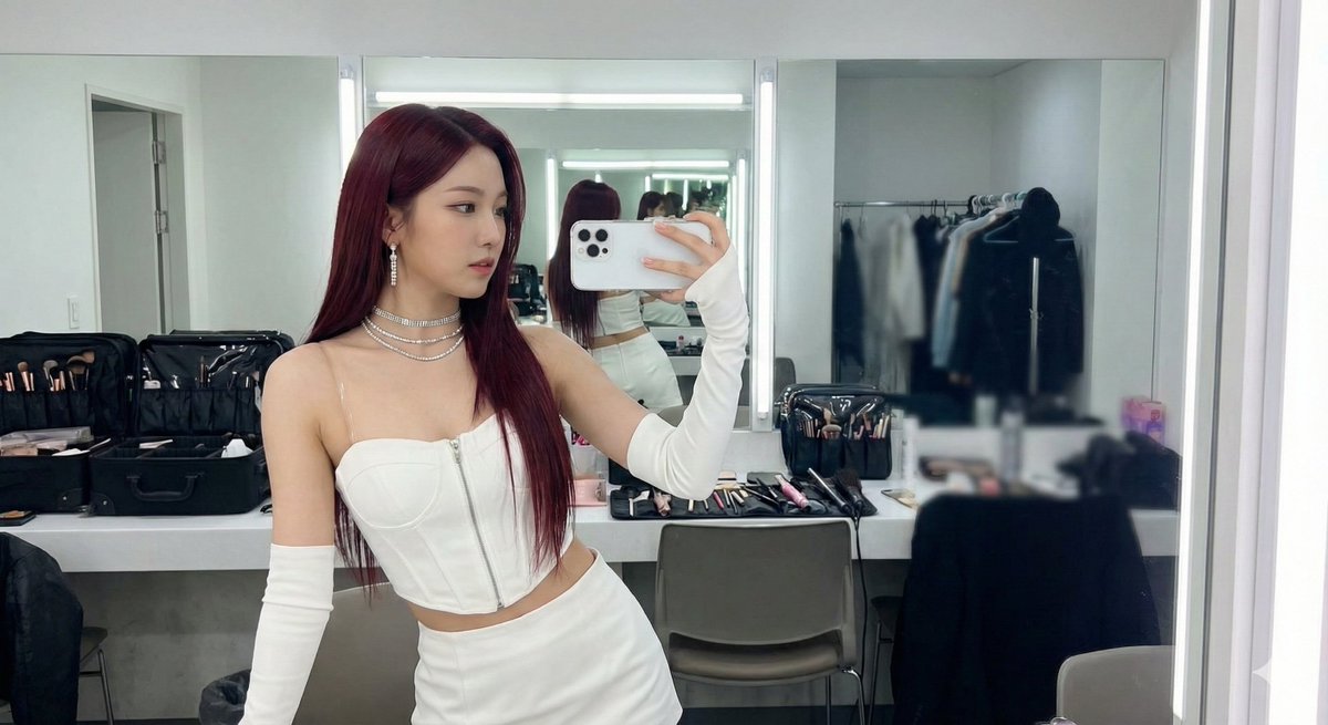 AI Prompt for Realistic K-Pop Idol Mirror Selfie