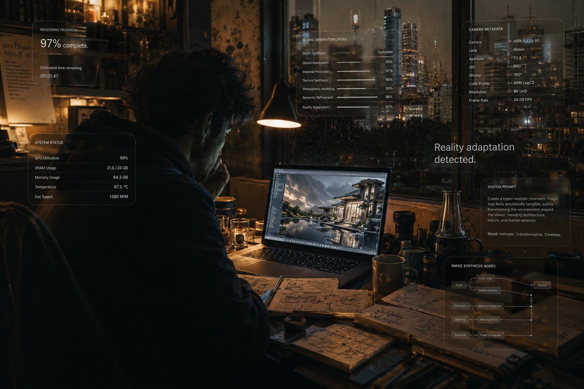 AI Prompt for Realistic Late-Night Scene with AI-Generated Reality
