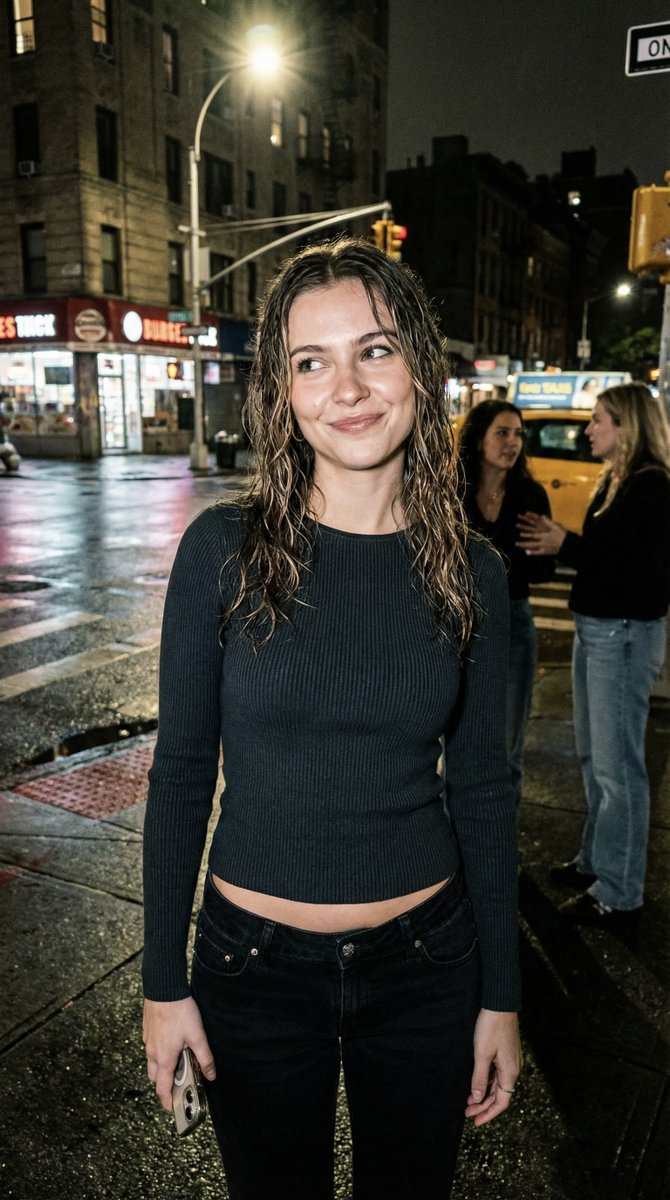 AI Prompt for Realistic Late-Night Street Photo with Moody iPhone Aesthetic