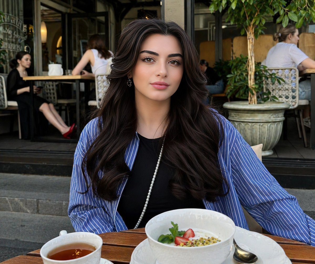 AI Prompt for Realistic Lifestyle Photography: Café Scene with Female Model