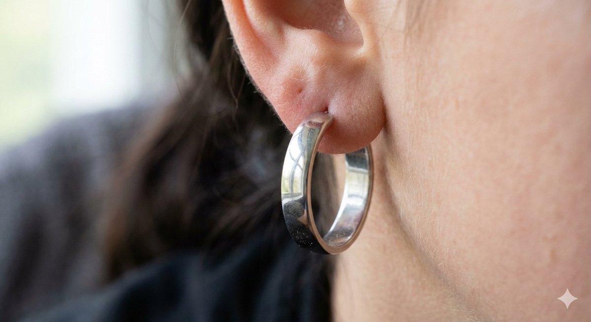 AI Prompt for Realistic Macro Photography of Earrings with Detailed Skin Texture