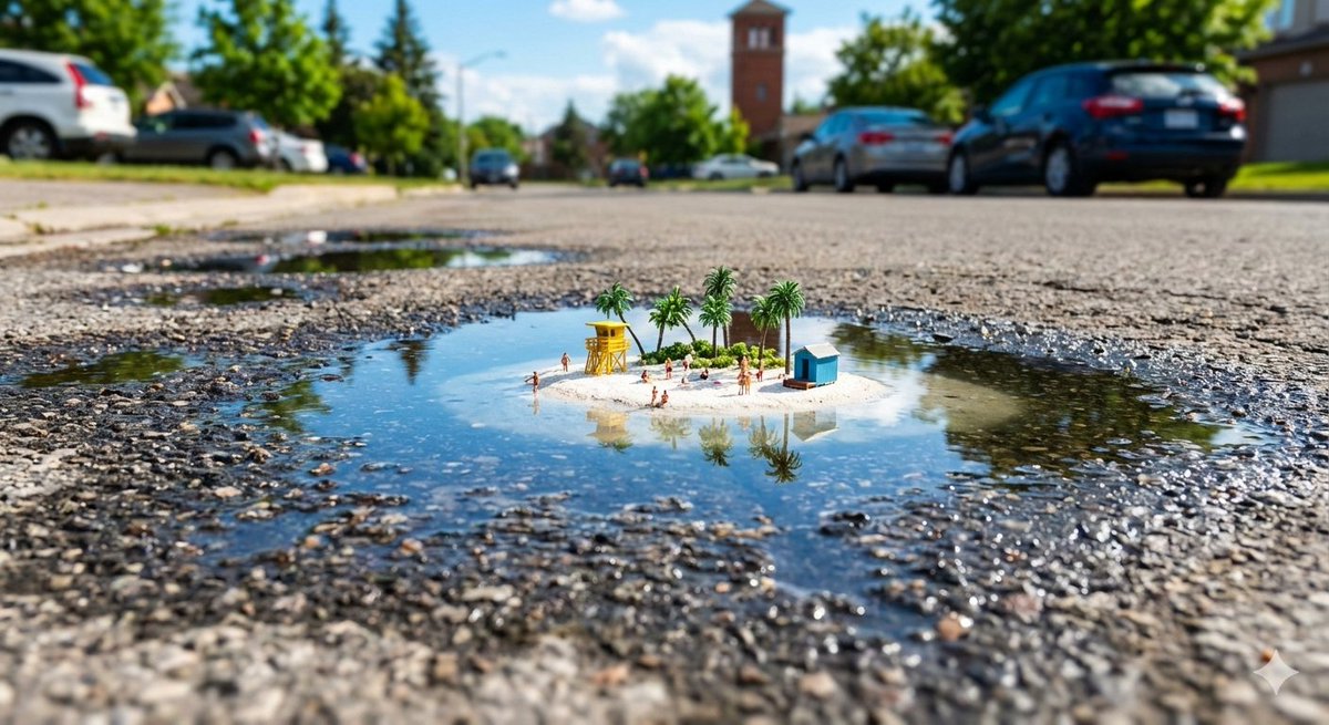AI Prompt for Realistic Miniature Tropical Landscape Photography