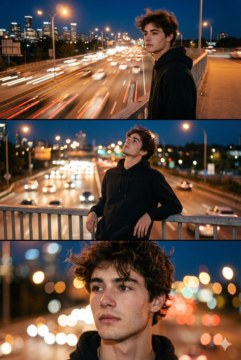 AI Prompt for Realistic Night City Portrait with Urban Romance