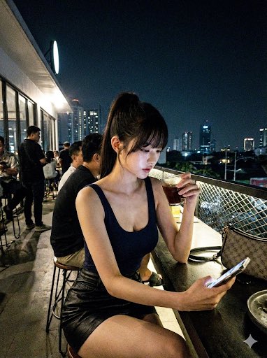 AI Prompt for Realistic Night Scene Portraits with Imperfect Lighting