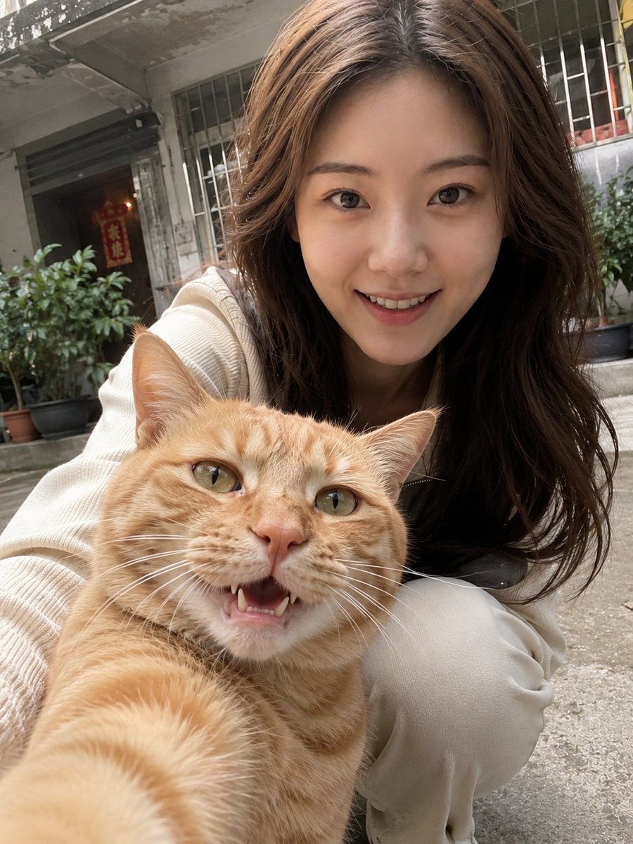 AI Prompt for Realistic Pet and Owner Selfies with Casual Backgrounds