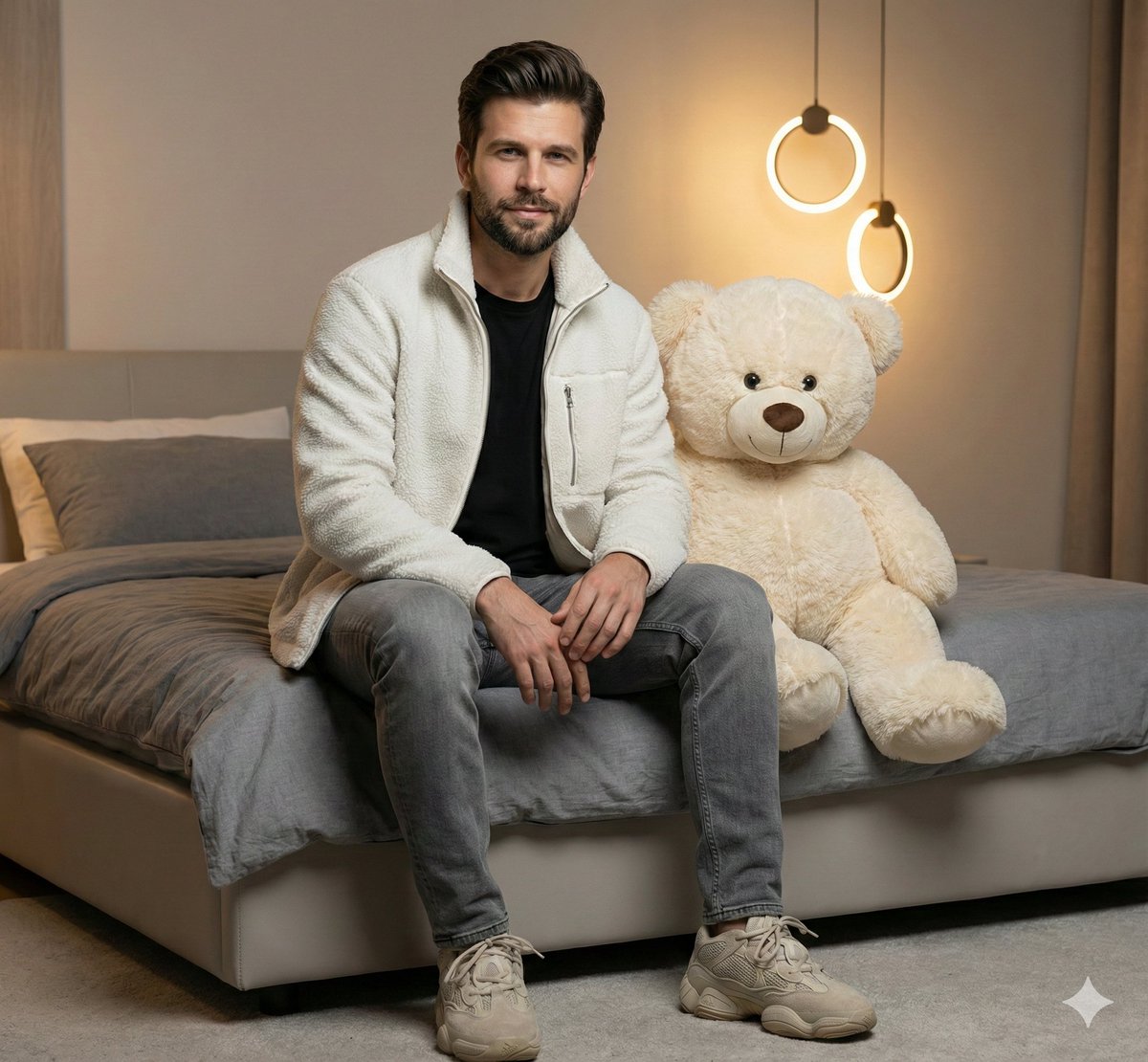 AI Prompt for Realistic Portrait Photography with Teddy Bear
