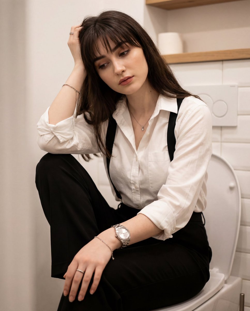 AI Prompt for Realistic Portrait Photography: Woman in Thought