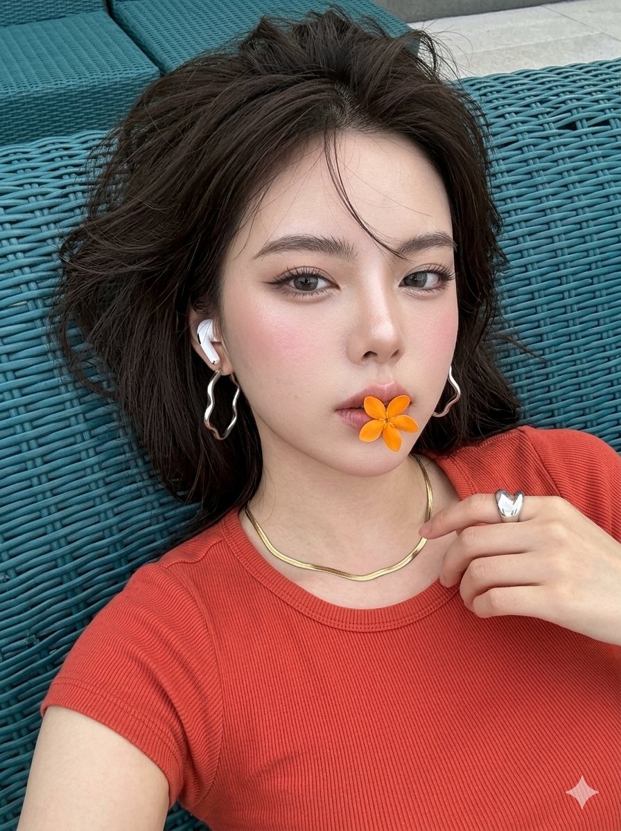 AI Prompt for Realistic Portrait Transformations with Glass Skin and Teal Background