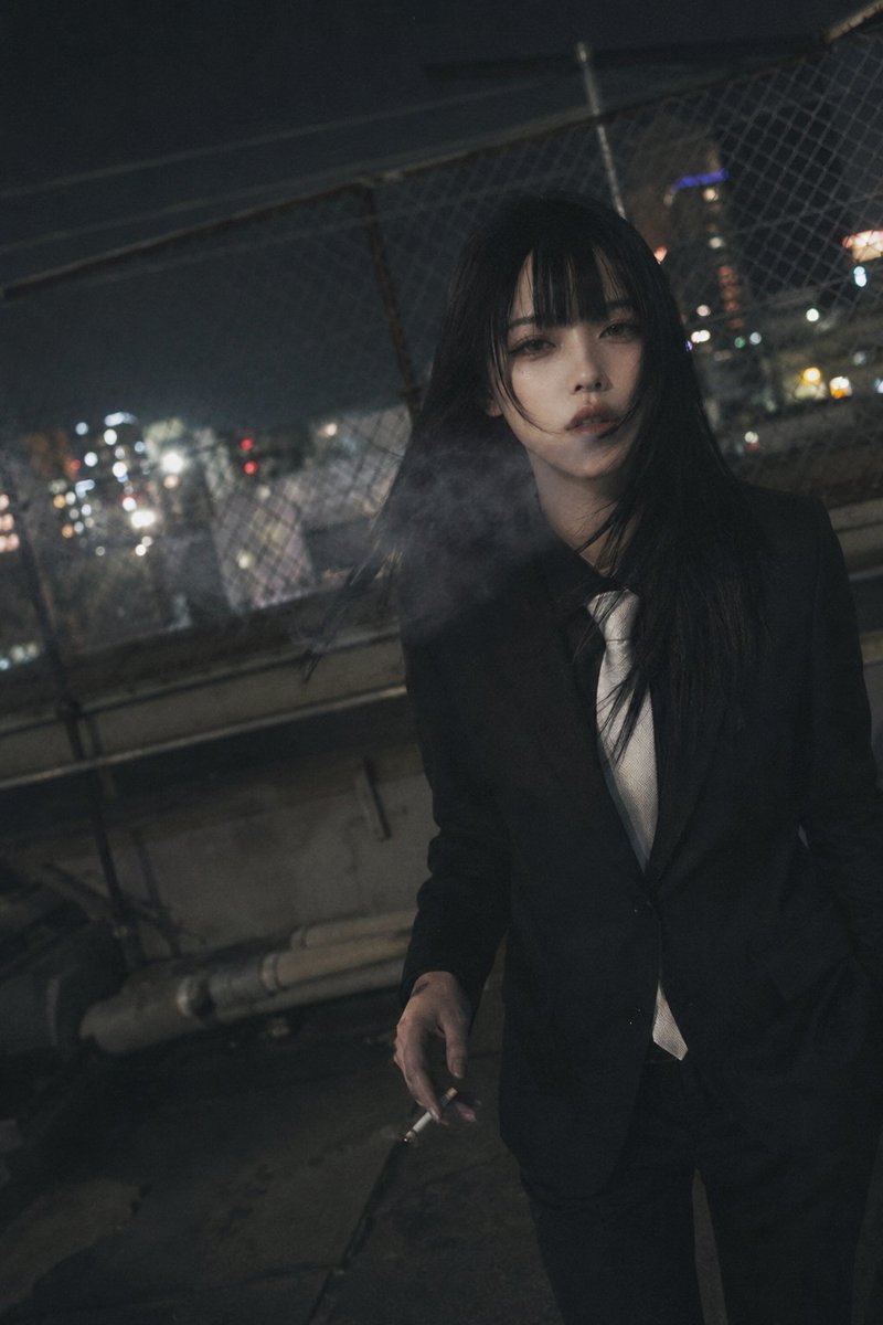 AI Prompt for Realistic Rooftop Portraits with Moody Night Scenes