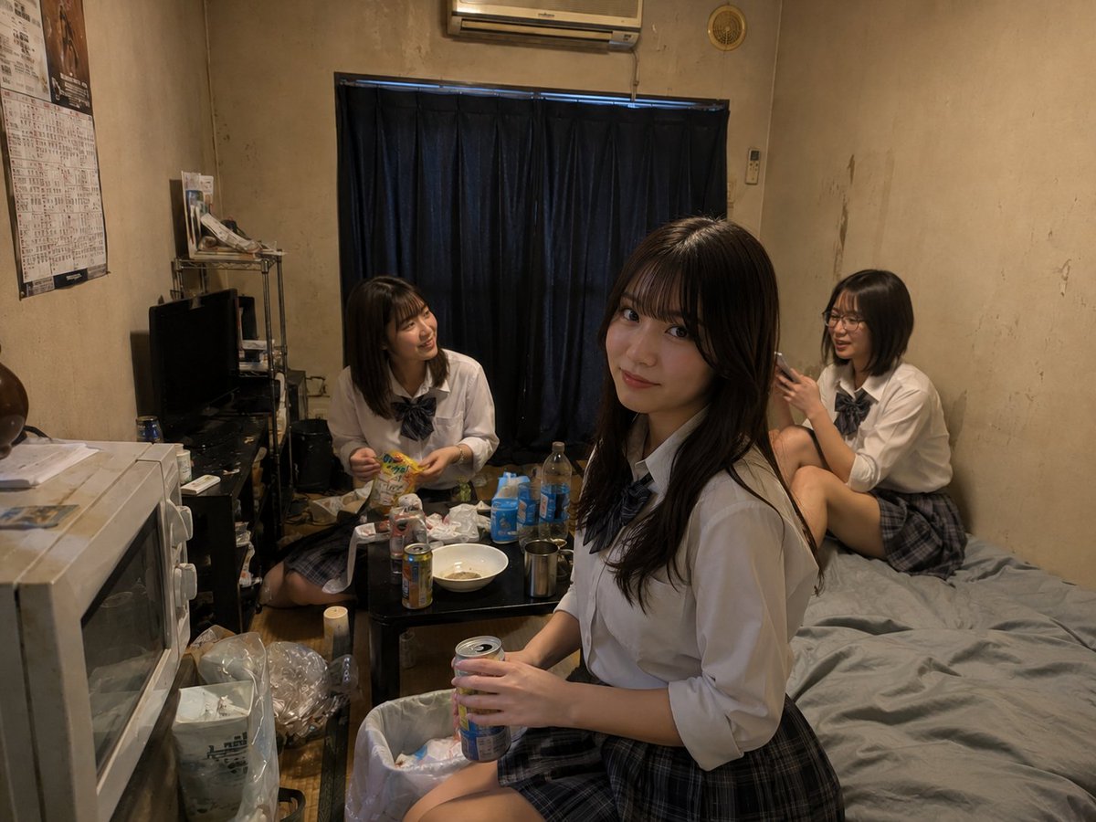 AI Prompt for Realistic Room ccScene with Young Women