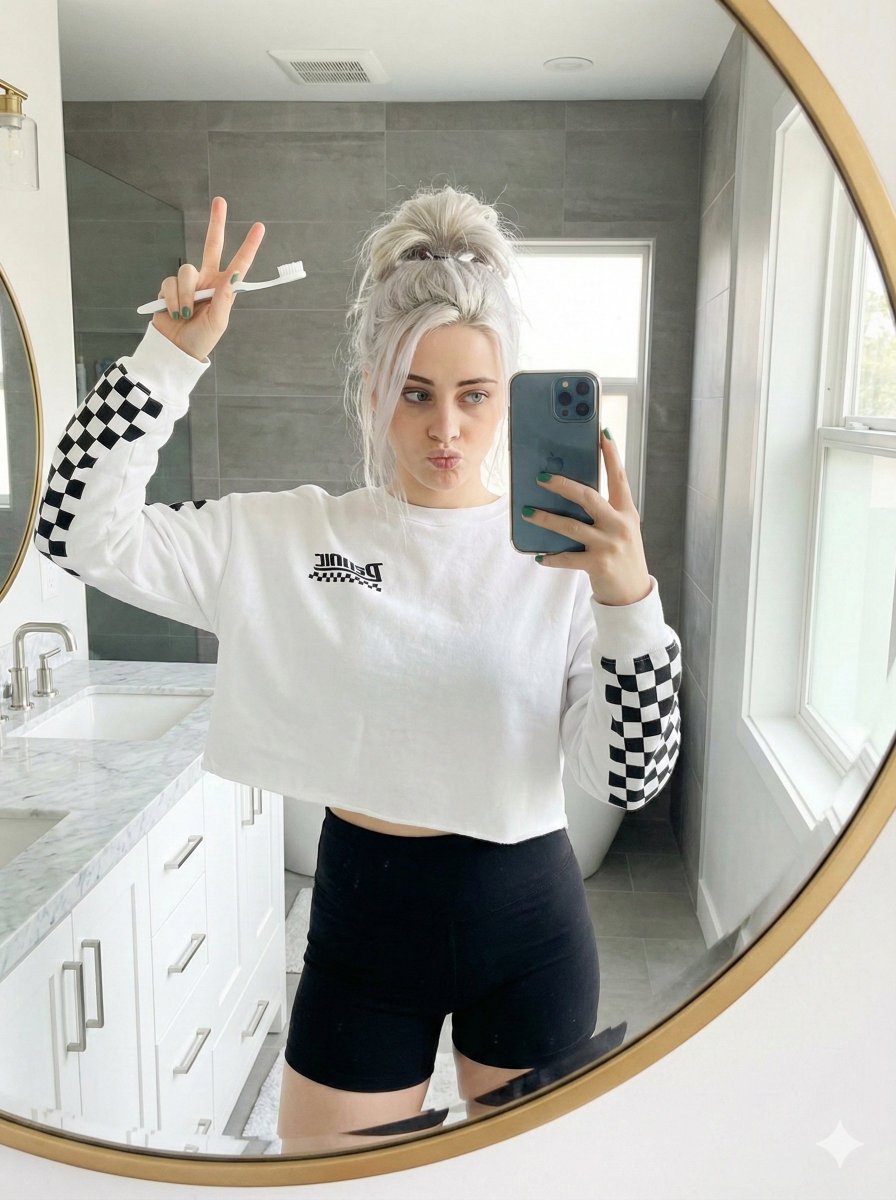 AI Prompt for Realistic Social Media Bathroom Photo