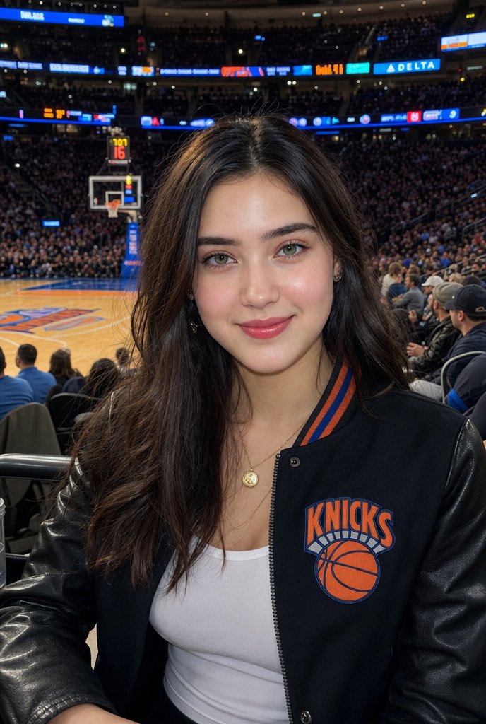 AI Prompt for Realistic Social Media Courtside NBA Fan Portrait