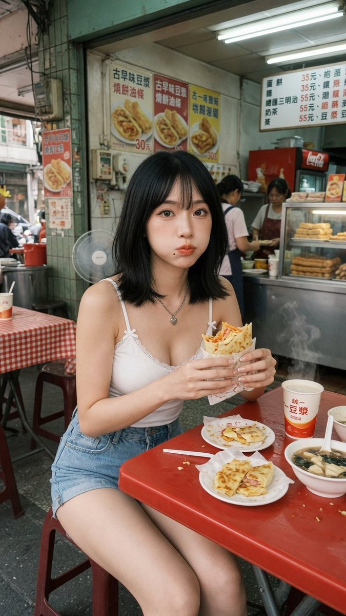 AI Prompt for Realistic Taiwanese Street Food Cafe Portraits