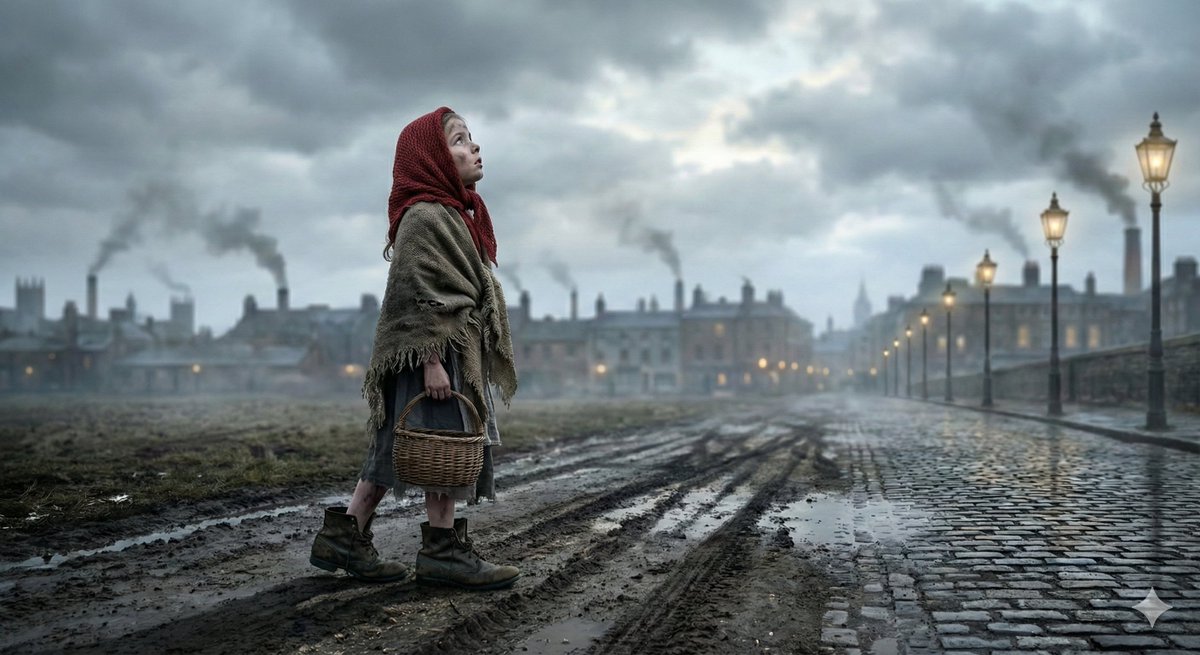 AI Prompt for Realistic 'The Little Match Girl' Concept Image with Hyper-Photorealistic Style