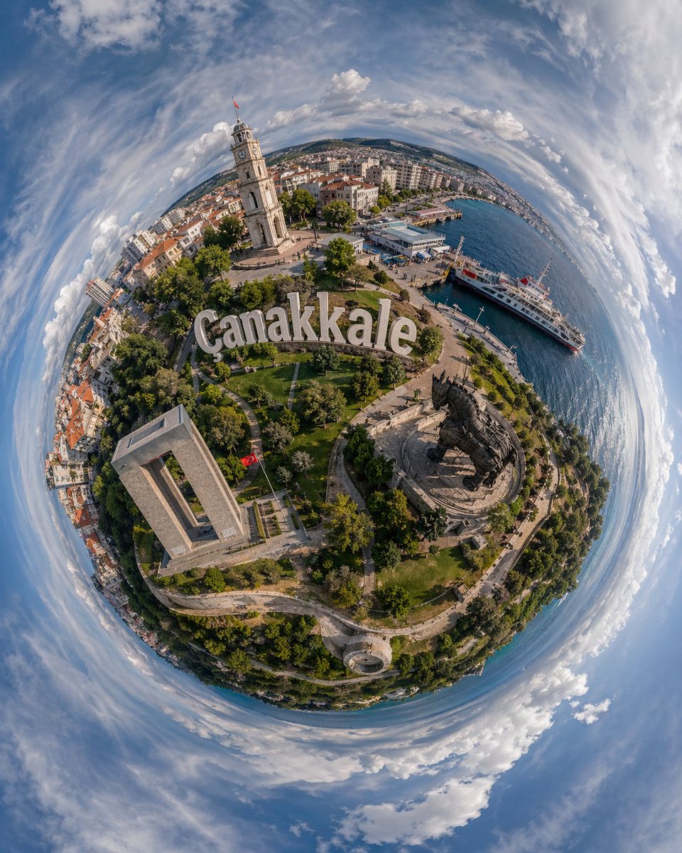 AI Prompt for Realistic Tiny Planet Drone Views of City Landmarks