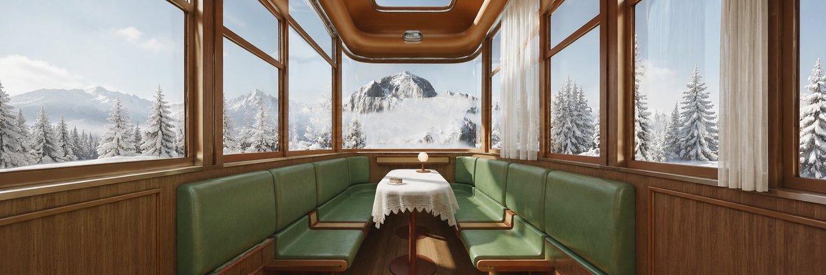 AI Prompt for Realistic Train Station Winter Landscape