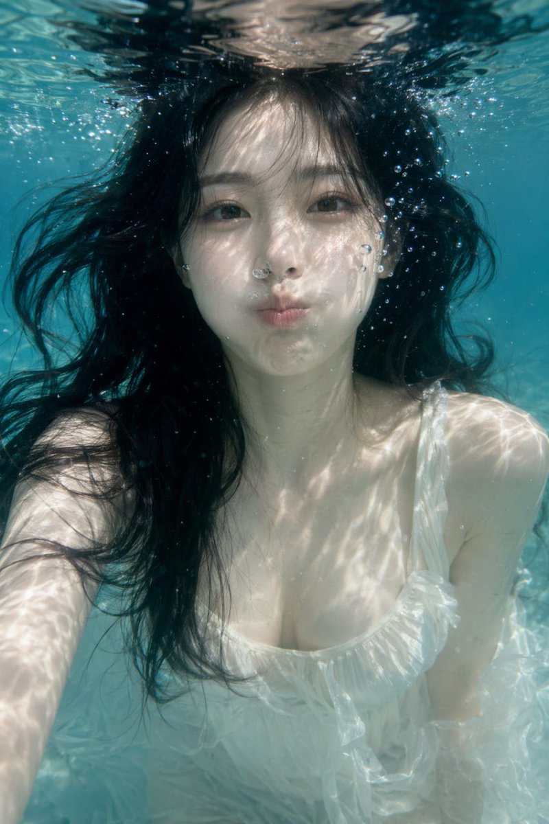 AI Prompt for Realistic Underwater Portraits with Bubbles and Caustic Lighting