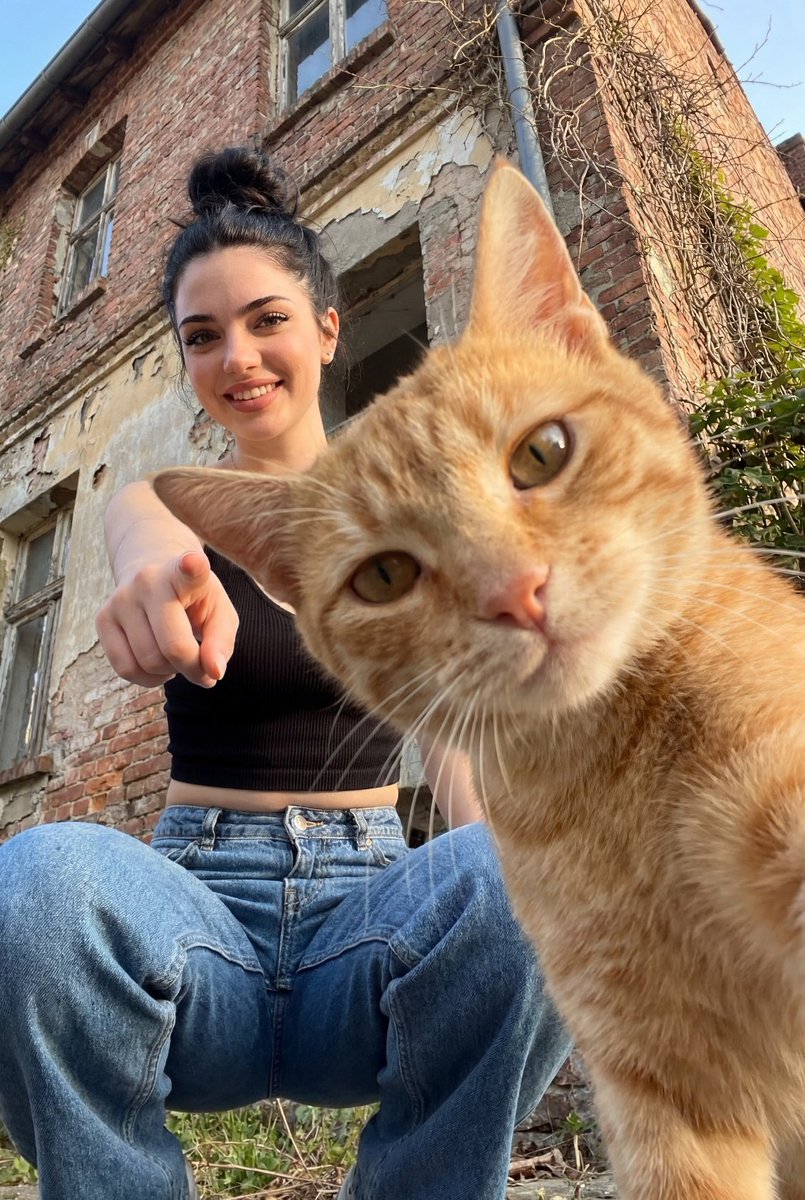 AI Prompt for Realistic Urban Portrait with Cat