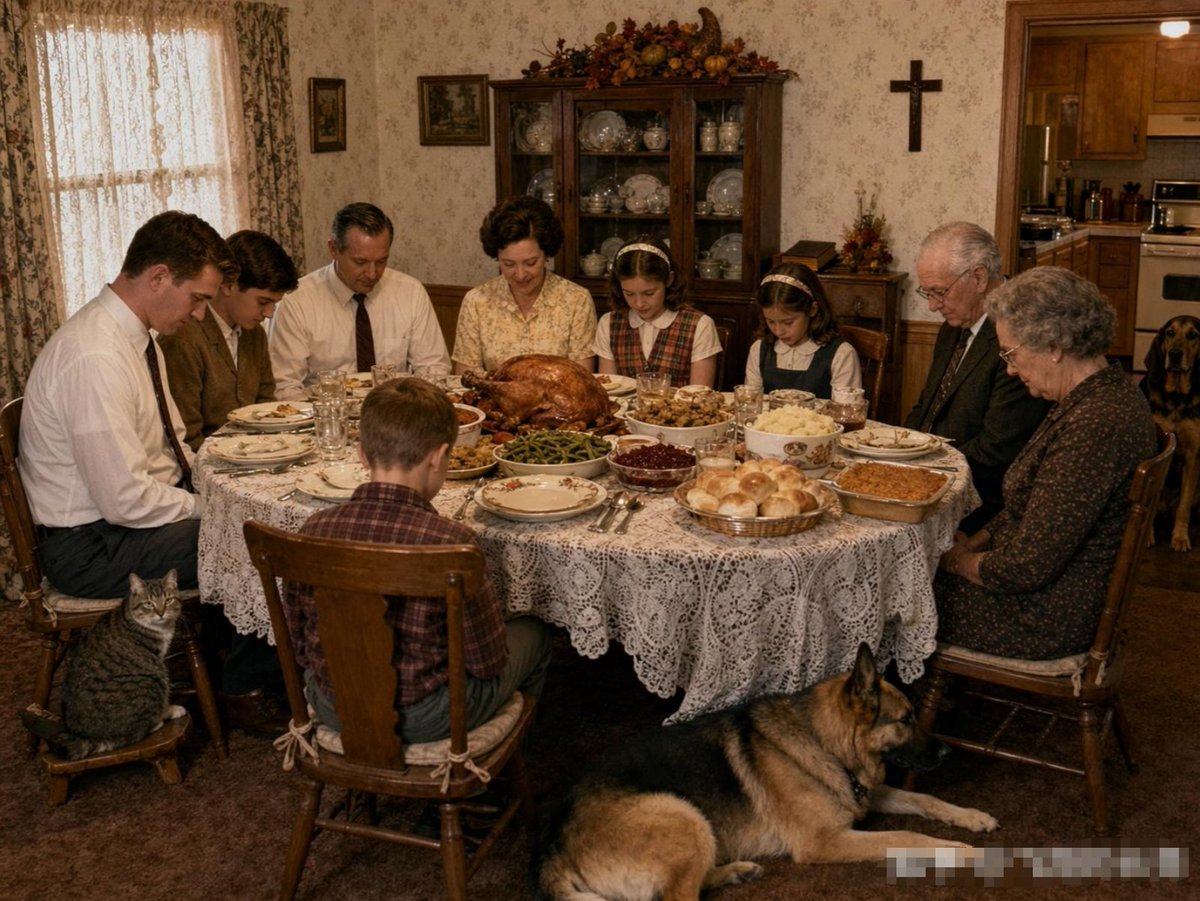 AI Prompt for Realistic Vintage Thanksgiving Family Photos