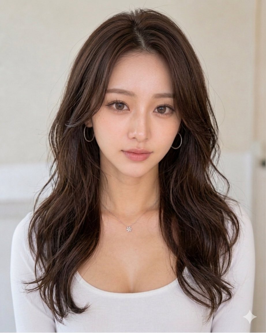AI Prompt for Realistic Wavy Hair Portrait Photography